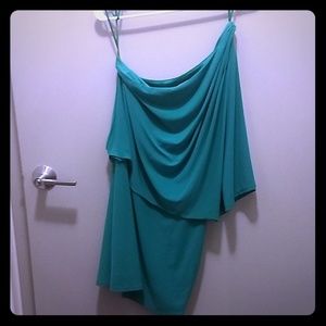 Assymetrical Green Dress